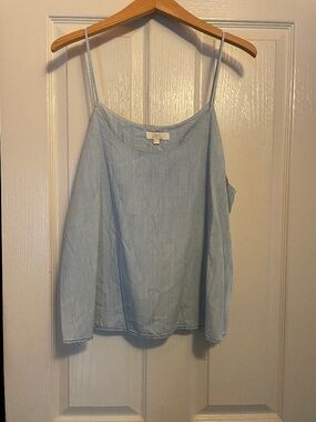 Dani Collection Chambray Blue Tank Strappy L